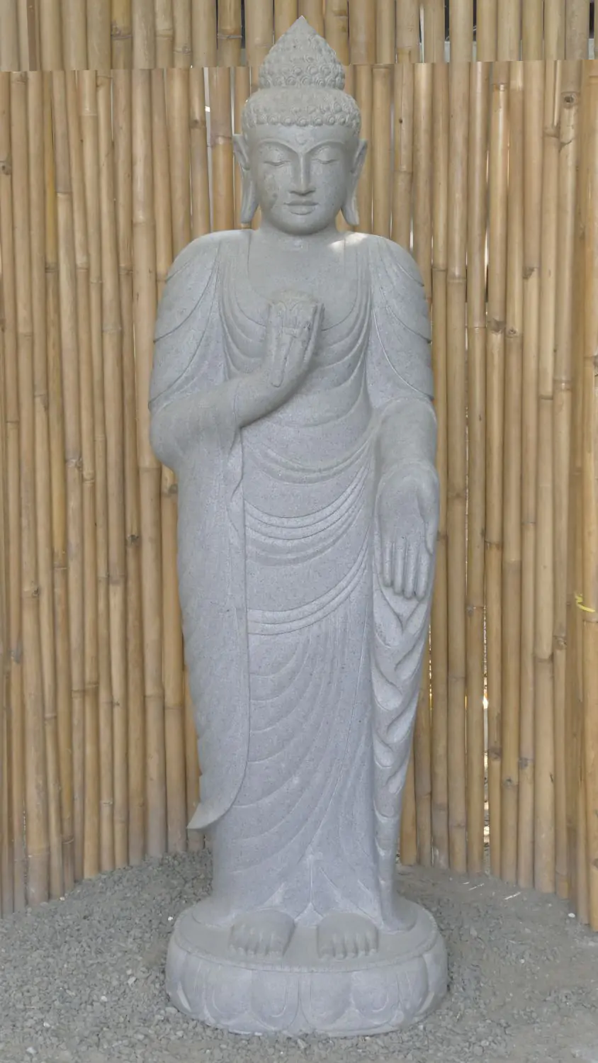  Product image 1 of the product “Standing Buddha with Lotus Flower, ca. 180 cm H ”